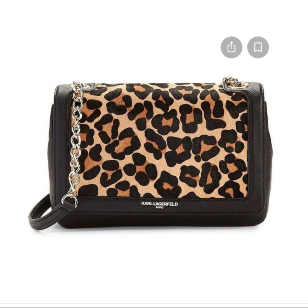 BNWOT Karl Lagerfeld Paris calf hair shoulder bag